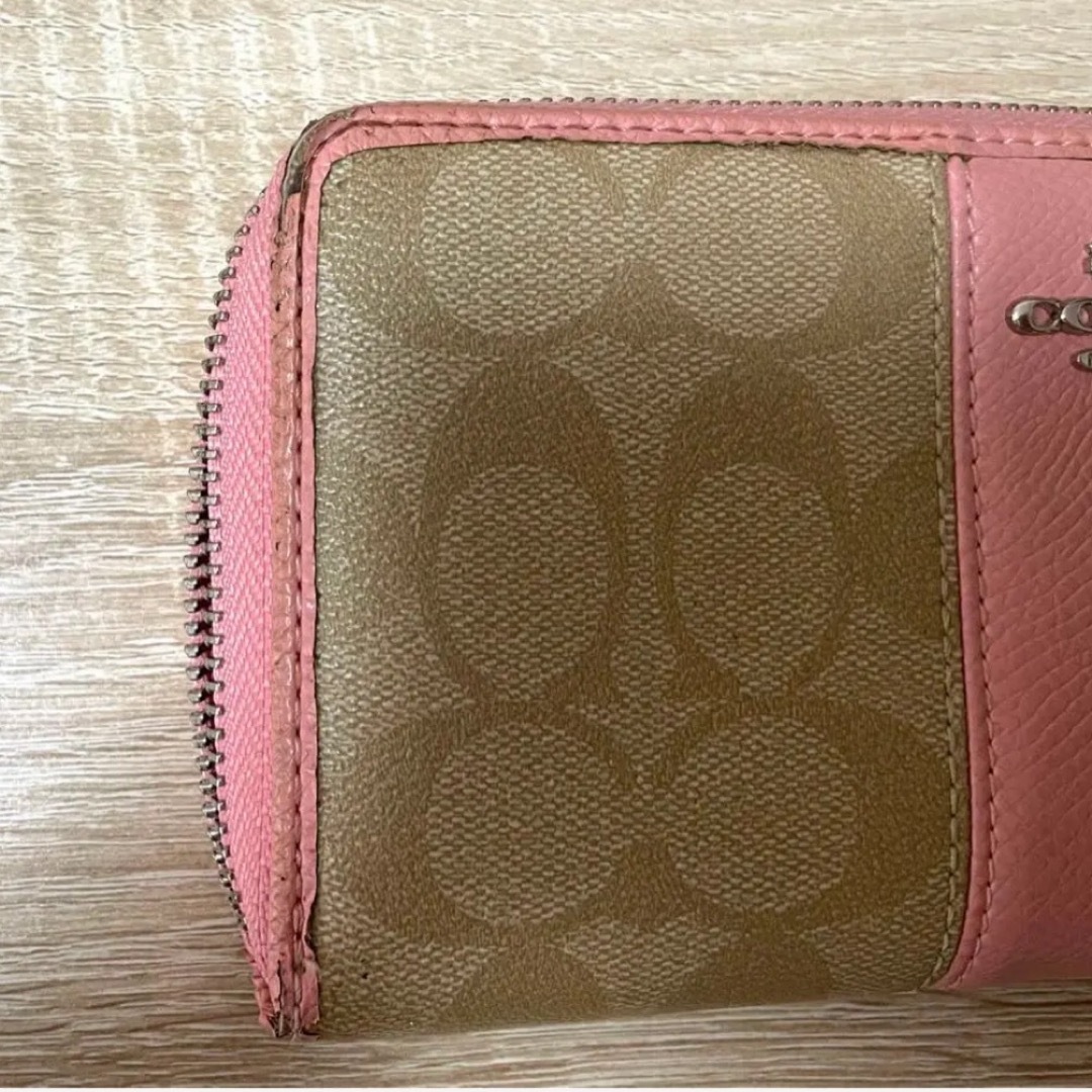 COACH(コーチ)のcoach☆／長財布／カード収納たくさん／ピンク メンズのファッション小物(長財布)の商品写真