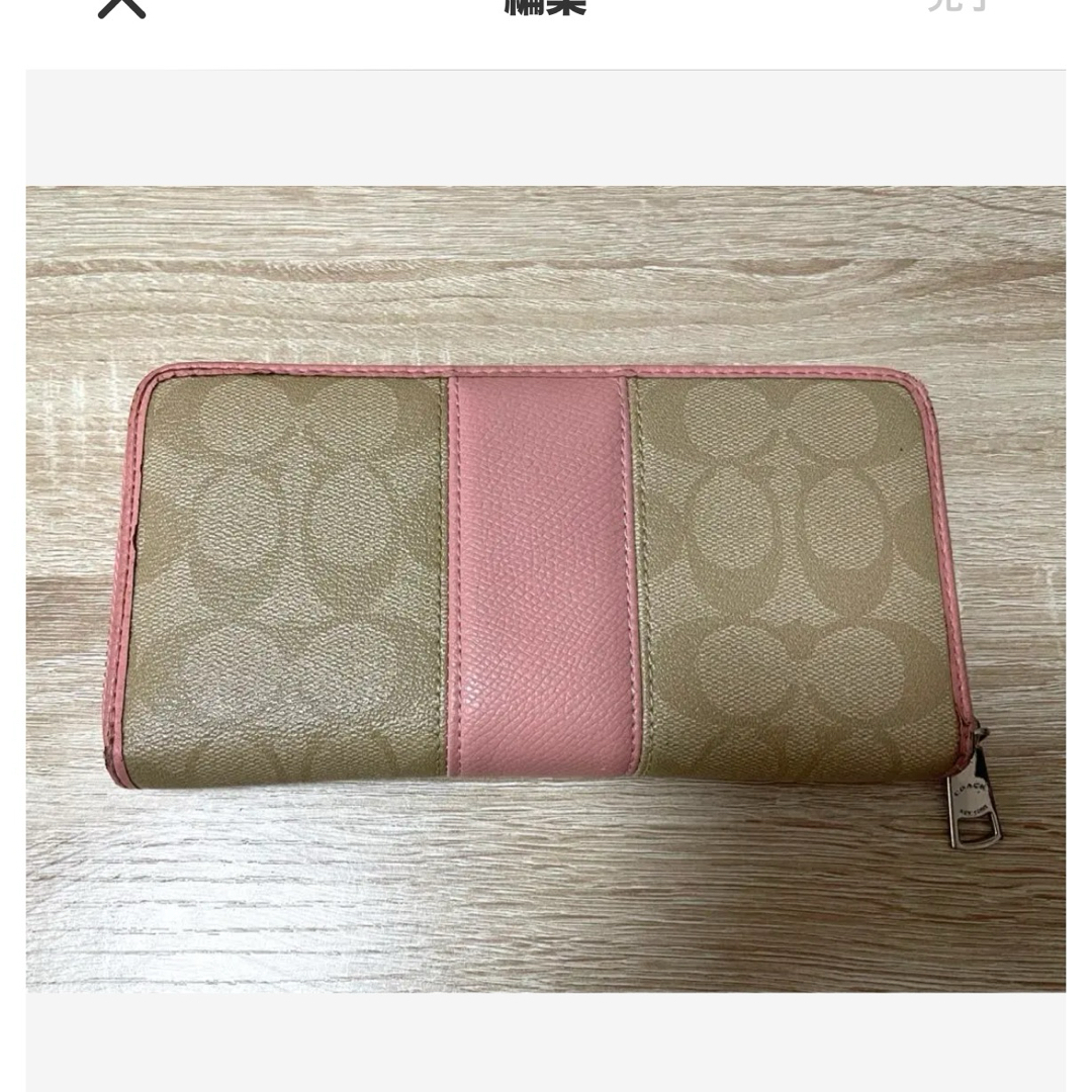 COACH(コーチ)のcoach☆／長財布／カード収納たくさん／ピンク メンズのファッション小物(長財布)の商品写真