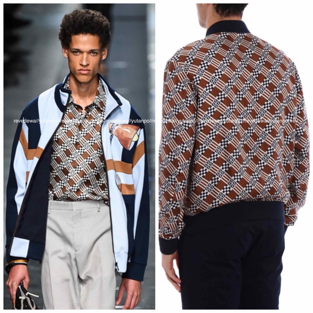 FENDI - 本物 極美品 フェンディ ズッカ柄 ZIP UP ブルゾン FENDI - 本物 極美品 フェンディ ズッカ柄 ZIP UP ブルゾン