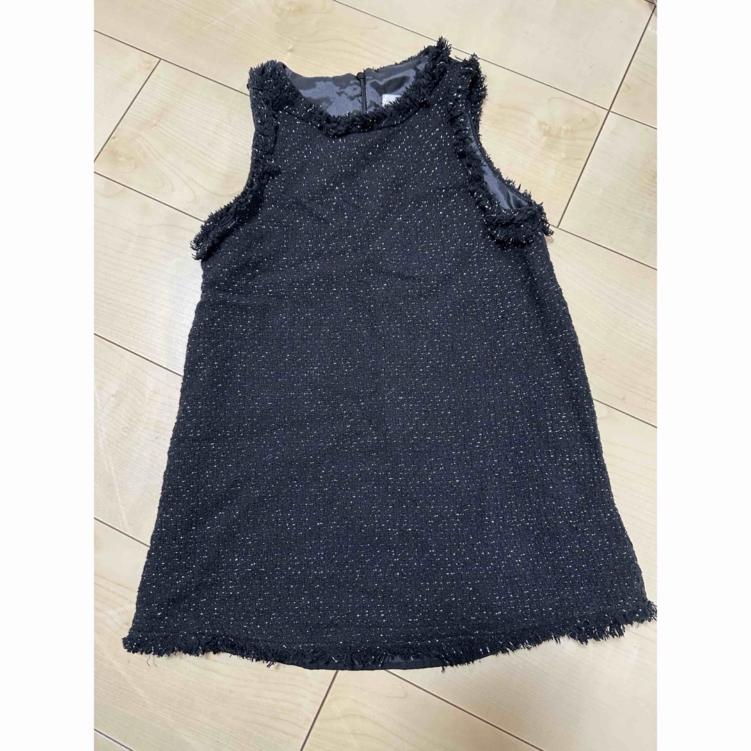 ZARA KIDS(ザラキッズ)のZARA kids ツイードワンピース　128センチ キッズ/ベビー/マタニティのキッズ服女の子用(90cm~)(ワンピース)の商品写真