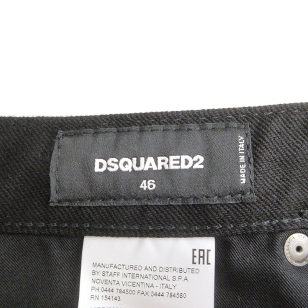 DSQUARED2(ディースクエアード)のディースクエアード ジェニファー クロップド ジーンズ デニムパンツ 黒 XL レディースのパンツ(デニム/ジーンズ)の商品写真