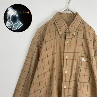 バーバリー(BURBERRY)の【バーバリーロンドン　シャツ　チェック　90’s　ヴィンテージ　古着(シャツ)