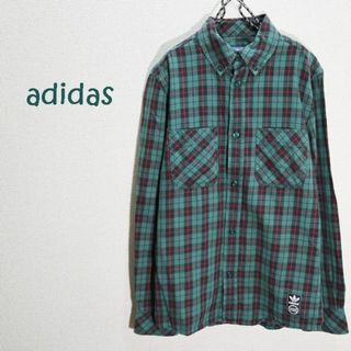 アディダス(adidas)の adidas Originals　トレフォイル　３ストライプス　チェックシャツ(シャツ/ブラウス(長袖/七分))