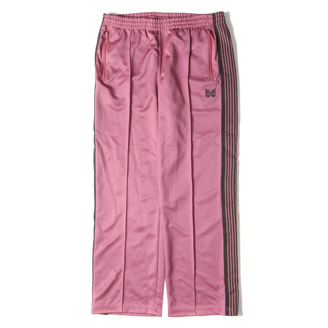 Needles(ニードルス)の美品 NEEDLES ニードルズ パンツ サイズ:L 23SS サイドライン トラック パンツ Track Pant Poly Smooth MR286 ジャージ パピヨン 刺繍 スモークピンク 日本製 ネペンテス ボトムス ズボン【メンズ】【中古】 メンズのパンツ(その他)の商品写真