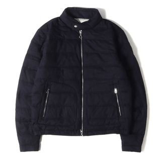 モンクレール(MONCLER)の美品 MONCLER モンクレール ダウン ジャケット サイズ:3 23SS カシミア ウール ナイロン ハイネック ダウンジャケット ACORUS I10911A00064 アウター ブルゾン ネイビー 紺 【メンズ】【中古】(ダウンジャケット)