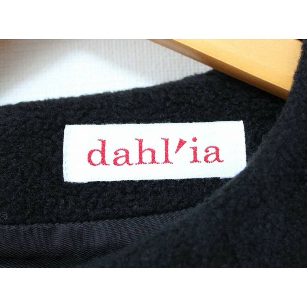 Dahlia(ダリア)の●dahl'ia/ダリア●ボアカットソー/長袖クルーネック ブラック/黒 レディース 【中古】秋冬 110122 レディースのトップス(ニット/セーター)の商品写真