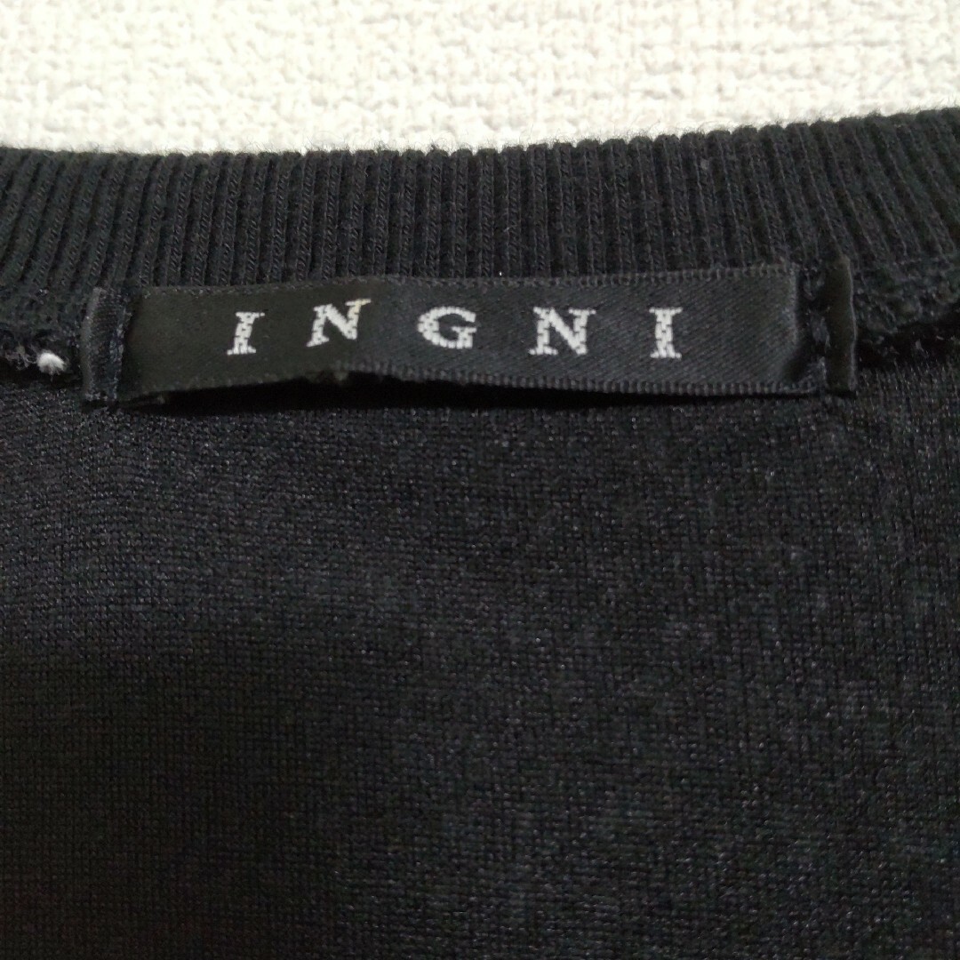 INGNI(イング)のINGNI ツイードニット 長袖 トップス 黒 レディースのトップス(ニット/セーター)の商品写真