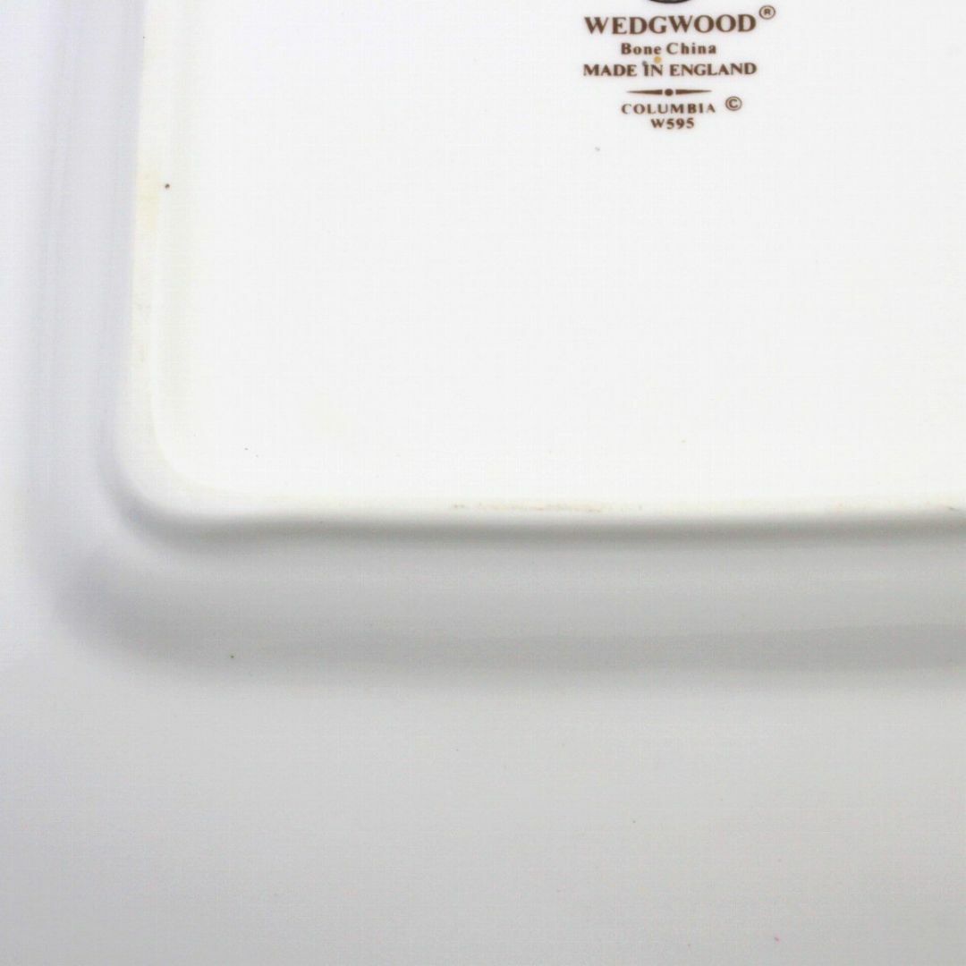 W275×H24cm付属品WEDGWOOD ウェッジウッド コロンビア ブレッド&バター プレート 角大皿 持ち手付き