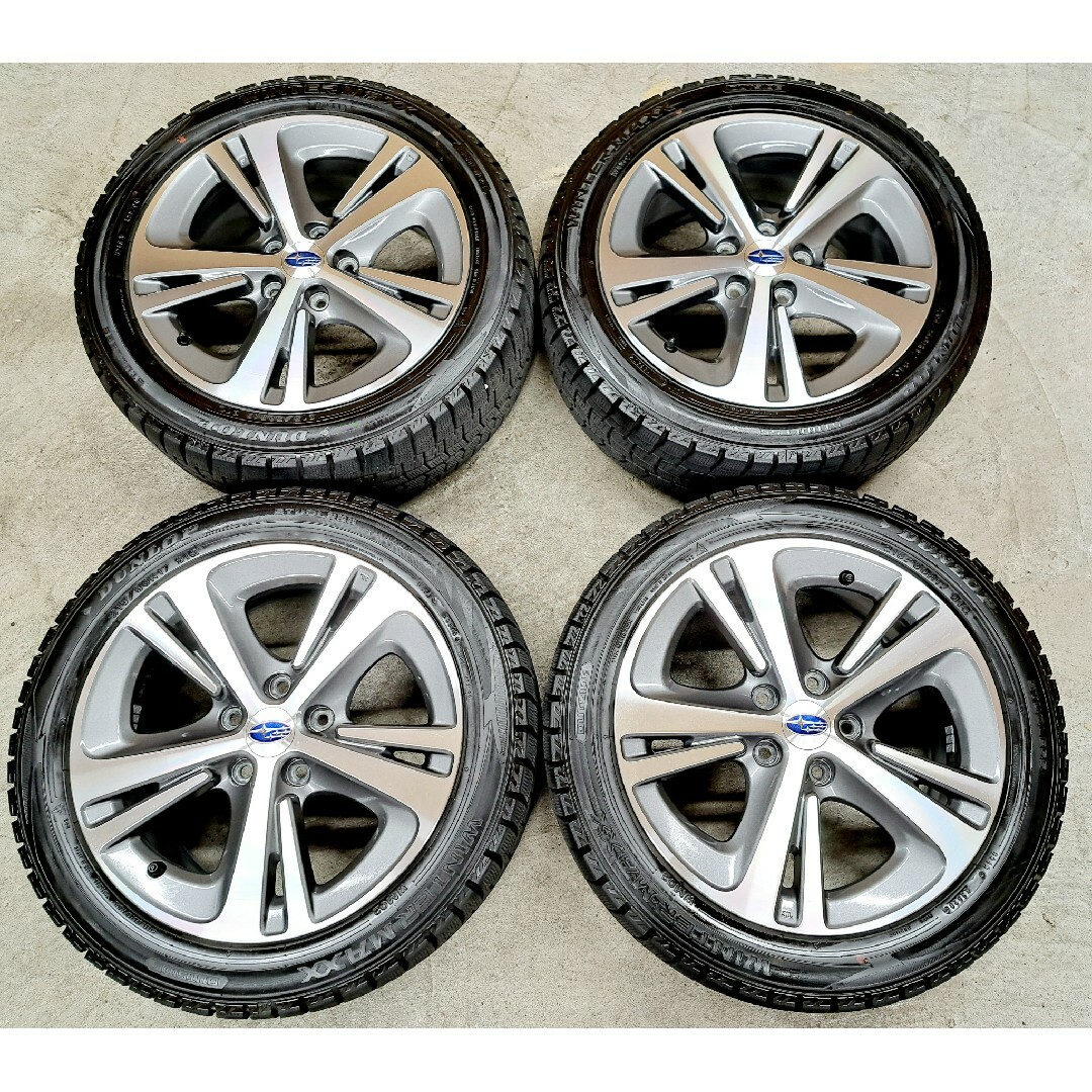 スバル(スバル)の【極上品】スバル レヴォーグ 純正ホイールタイヤ 215/50R17スタッドレス 自動車/バイクの自動車(タイヤ・ホイールセット)の商品写真