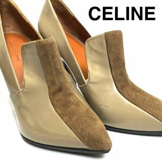 セリーヌ(celine)の【美品】セリーヌ　フィービー　パンプス　ヒール　レザー　スエード　ブーツ(ブーツ)