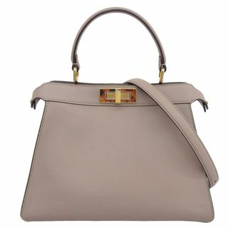 アザー(other)のフェンディ FENDI ピーカブー アイシーユー ミディアム 2WAYバッグ ハンド ショルダーバッグ レザー グレージュ 8BN321 中古 新入荷 OB1632(ハンドバッグ)