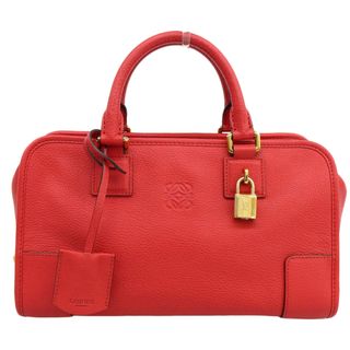 アザー(other)のロエベ LOEWE アマソナ28 ハンドバッグ レザー レッド ゴールド金具 中古 新入荷 OB1637(ハンドバッグ)