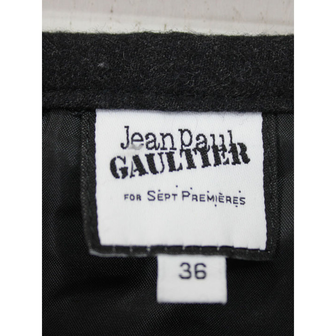 ‡Jean Paul Gaultier/ジャンポールゴルチエ‡ウールスカート/JPT017/膝丈 グレー レディース 36 【中古】秋冬 529032 レディースのスカート(その他)の商品写真