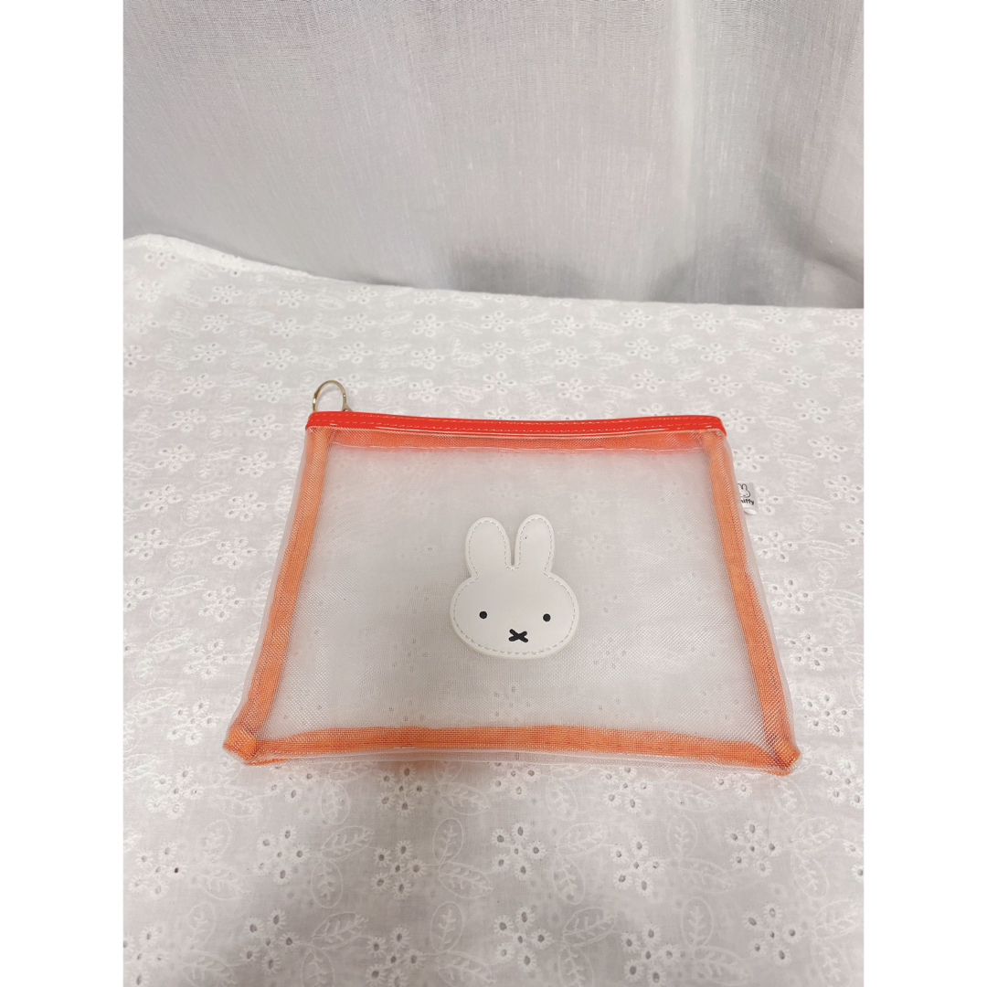 miffy(ミッフィー)の専用　ミッフィーメッシュポーチ　miffyポーチ　オレンジ レディースのファッション小物(ポーチ)の商品写真