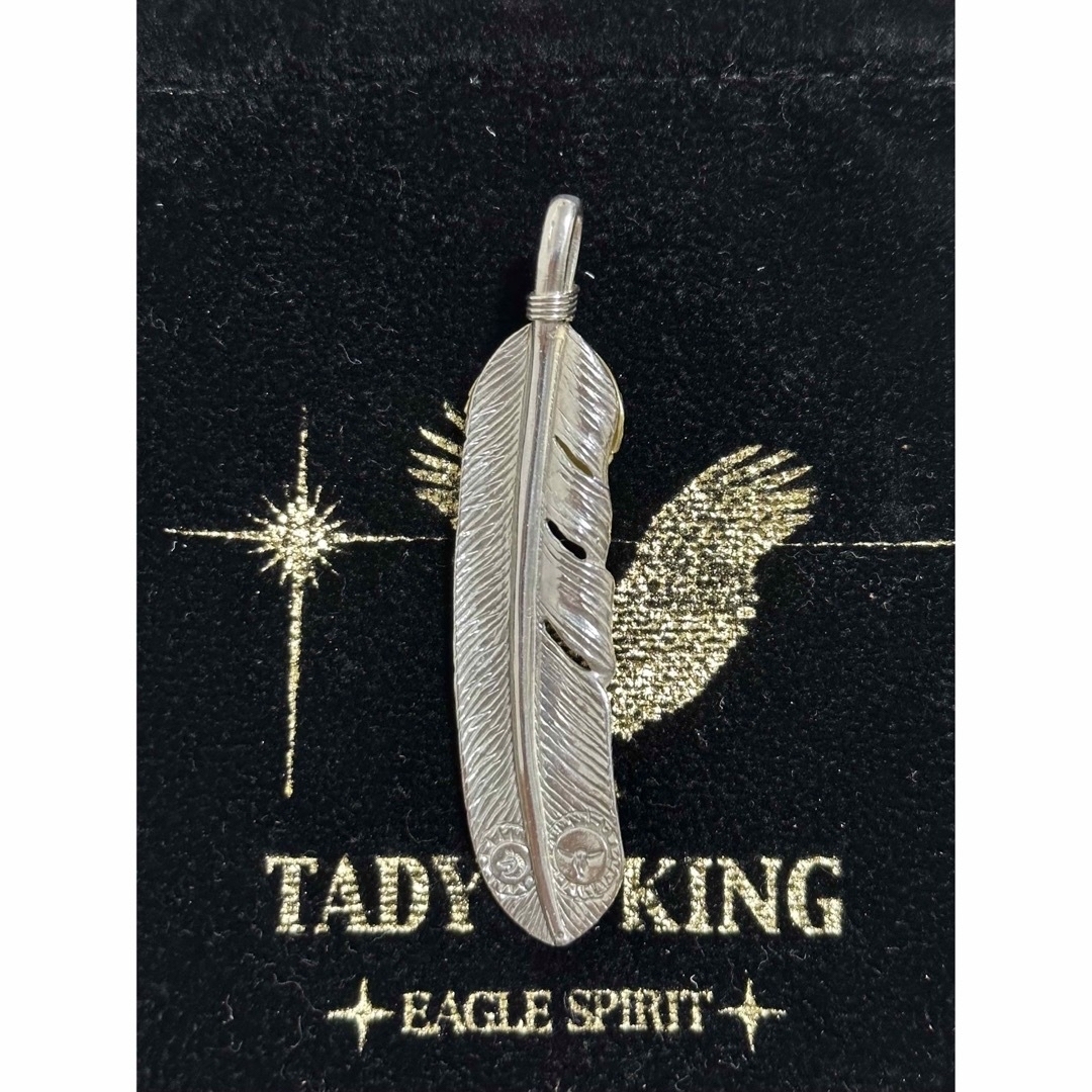 TADY&KING(タディアンドキング)のtady&king 特注 上金銀縄ターコイズ 特大フェザーセット メンズのアクセサリー(ネックレス)の商品写真
