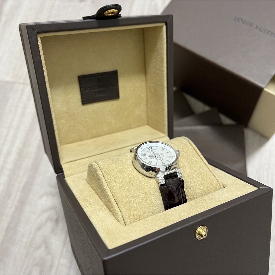LOUIS VUITTON(ルイヴィトン)の値下げ♥Louis Vuitton ヴィトン　タンブール　時計　ダイヤモンド レディースのファッション小物(腕時計)の商品写真