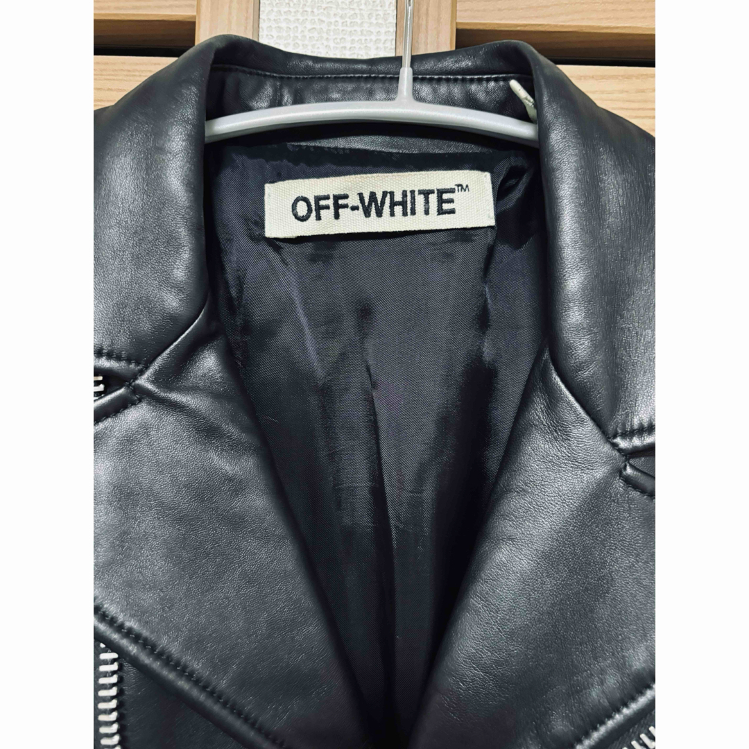 OFF-WHITE(オフホワイト)のOFF-WHITE オフホワイト レザージャケット メンズのジャケット/アウター(レザージャケット)の商品写真