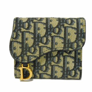 ディオール(Dior)のDior ディオール サドル ロータス ウォレット ミディアム ネイビー Ｗホック Wスナップ オブリーク ジャガード 三つ折り財布 S5652CTZQ_M928(財布)
