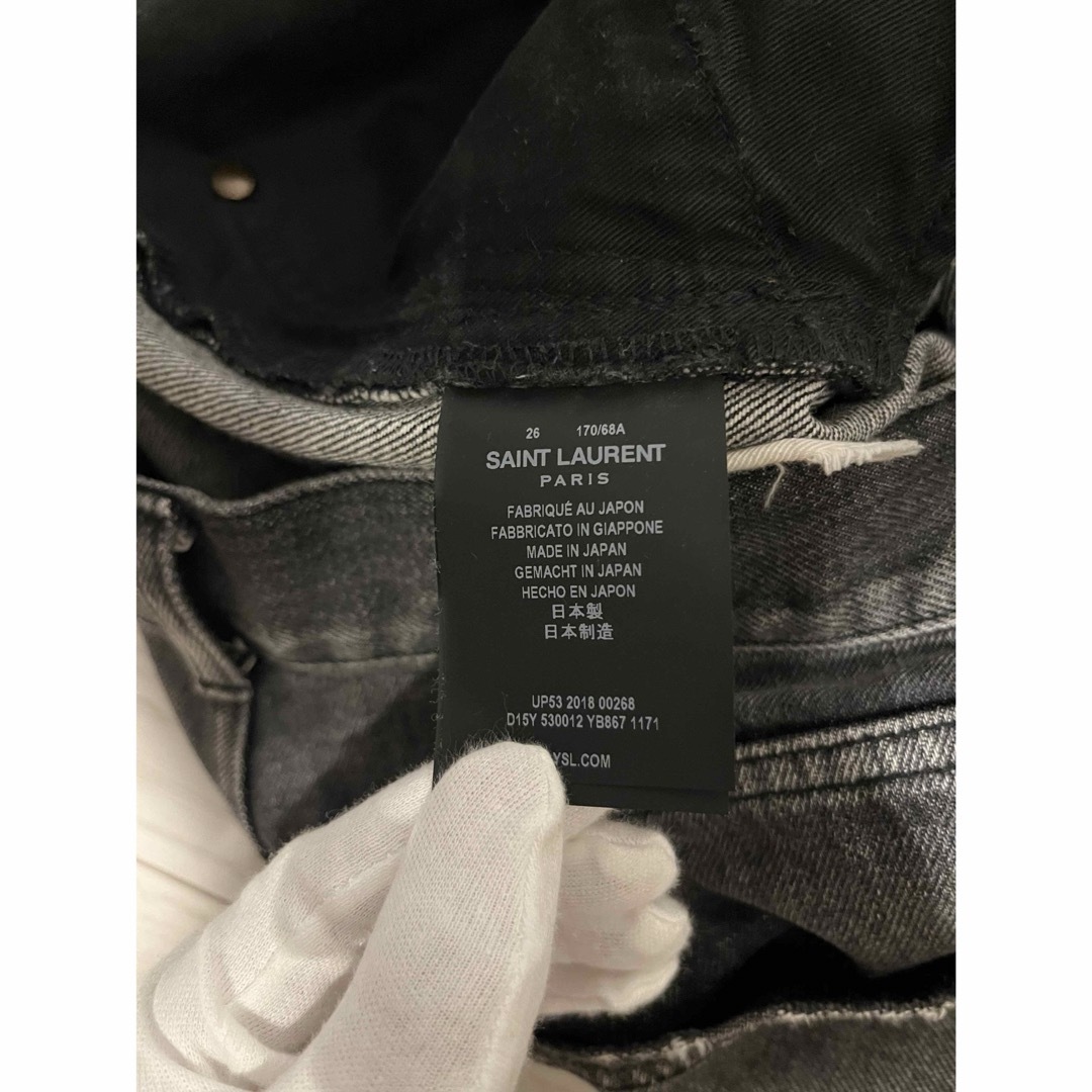Saint Laurent(サンローラン)のSAINT LAURENT サンローラン　ブラックデニム　26 美品 メンズのパンツ(デニム/ジーンズ)の商品写真