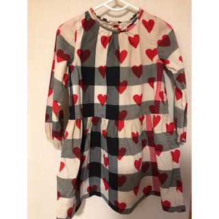 バーバリー(BURBERRY)のBURBERRYCHILDREN ハート柄チェックワンピース(ワンピース)