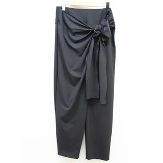 ザラ(ZARA)の【新入荷】♪ZARA/ザラ♪リボンマーク風パンツ/十ニ分丈 ブラック/黒 レディース L【中古】春夏秋冬 211132(その他)