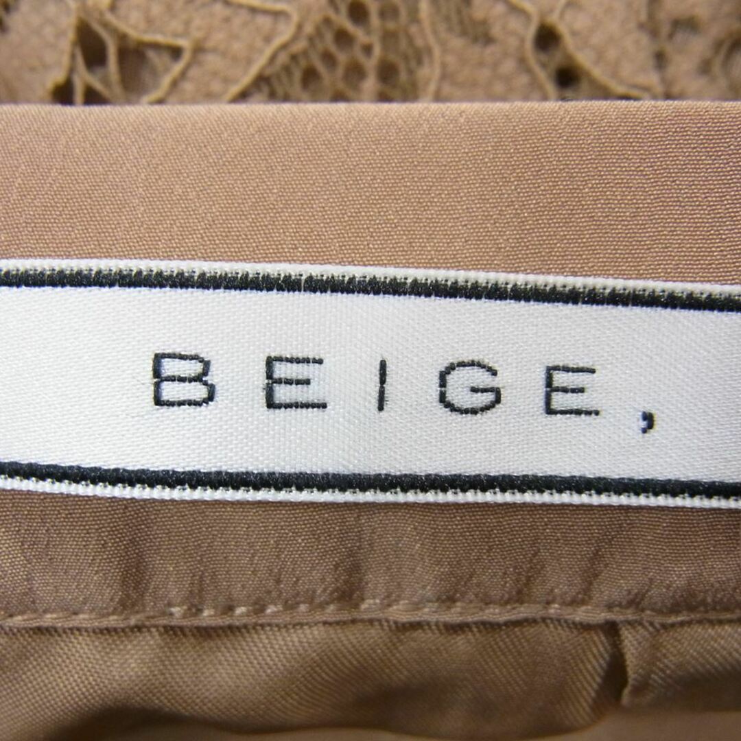 ベイジ BEIGE ナイロン コットン 日本製 総 レース スカート ブラウン系 2【美品】【中古】 レディースのスカート(その他)の商品写真