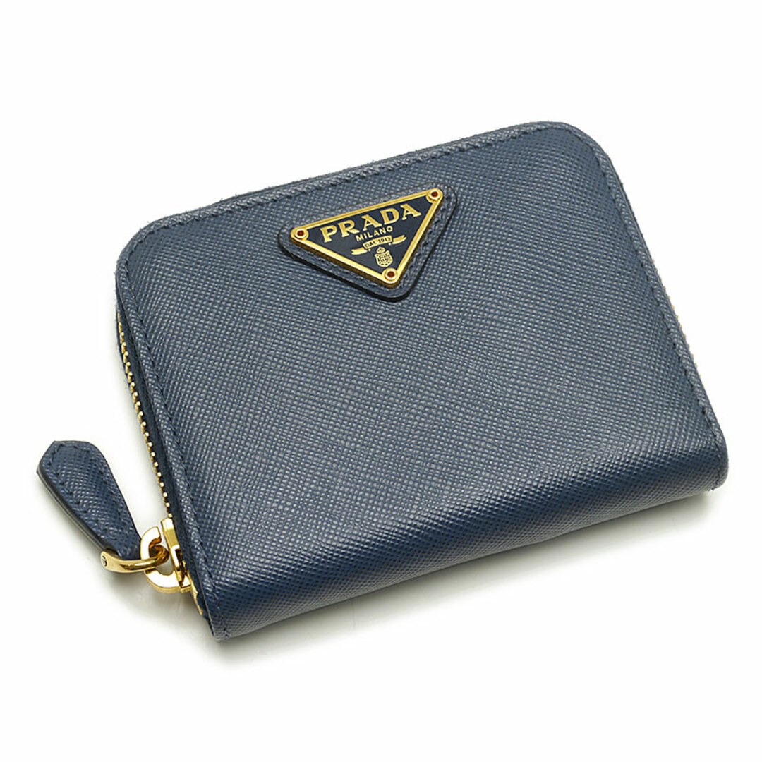 PRADA - プラダ コインケース 1M0268 サフィアーノ ネイビー ラウンド