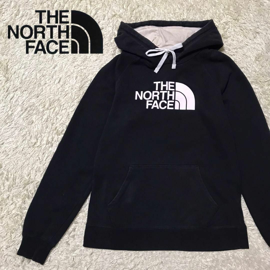 THE NORTH FACE(ザノースフェイス)の【人気デザイン】ノースフェイス　ビックロゴパーカー　ブラック　F769 レディースのトップス(パーカー)の商品写真