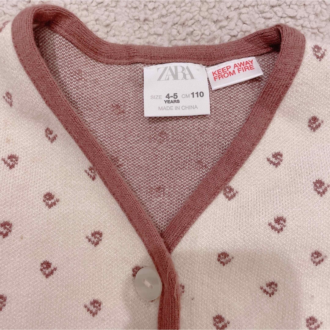 ZARA(ザラ)のZARA ニットベスト　110 キッズ/ベビー/マタニティのキッズ服女の子用(90cm~)(ジャケット/上着)の商品写真