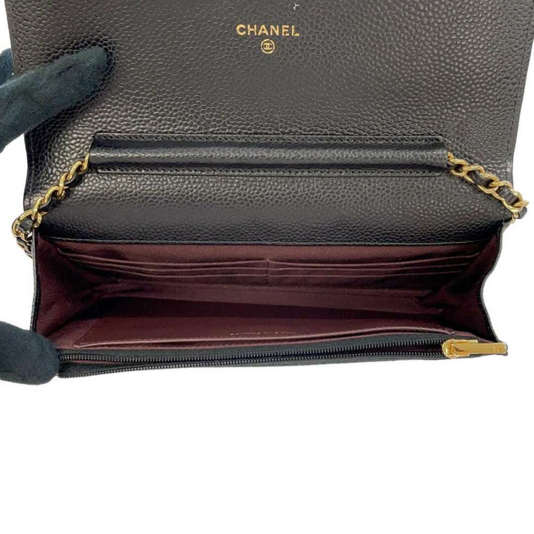 財布シャネル チェーンウォレット クラシック マトラッセ ココマーク キャビアスキン AP0250 CHANEL 財布 黒