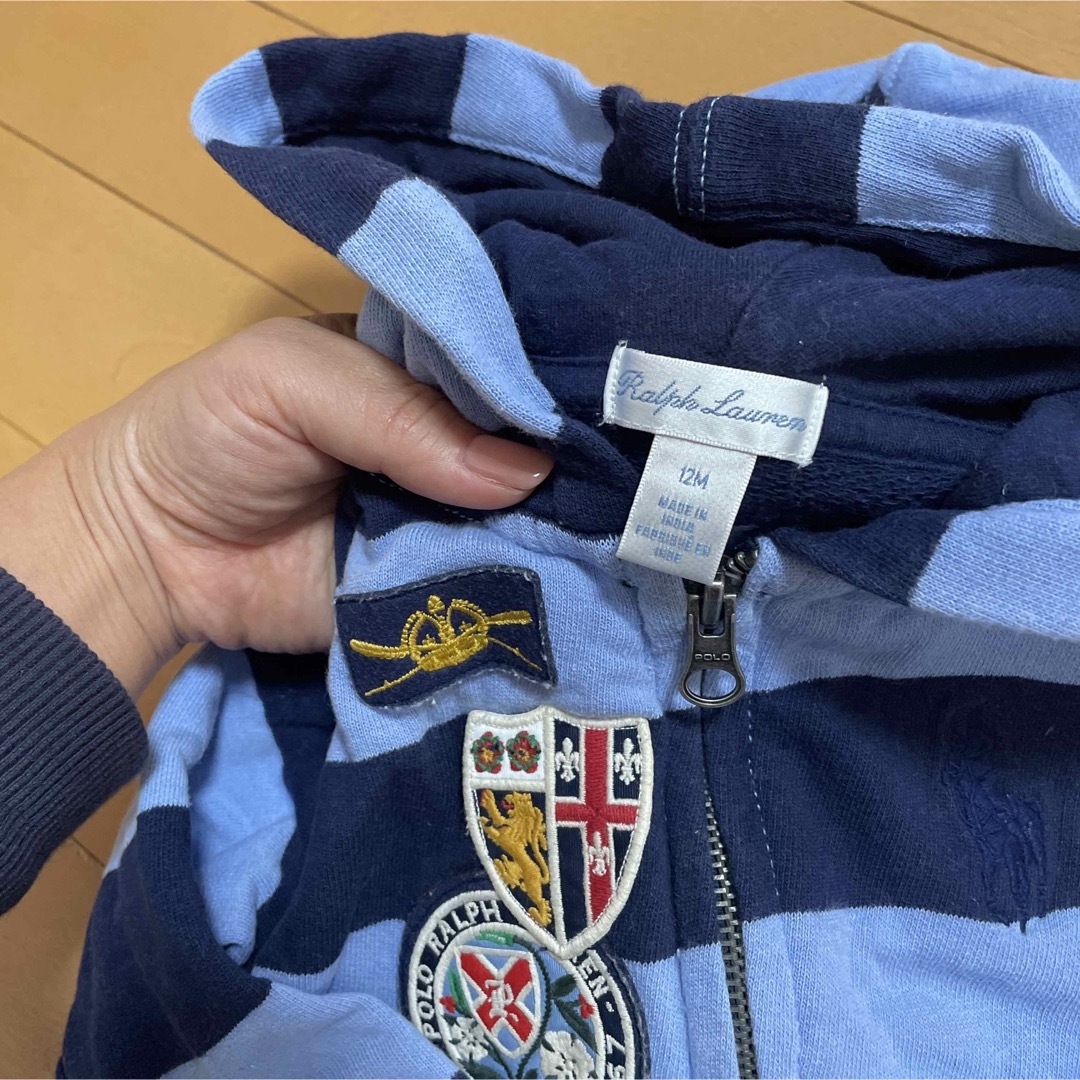 Ralph Lauren(ラルフローレン)の【美品！】ラルフローレン　ジップパーカー キッズ/ベビー/マタニティのベビー服(~85cm)(トレーナー)の商品写真