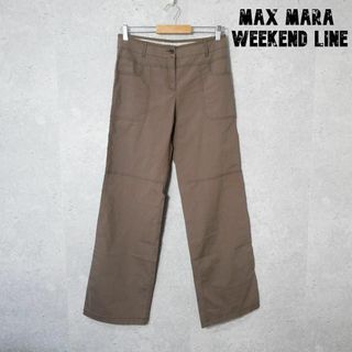 マックスマーラ(Max Mara)の美品 MAX MARA WEEK END LINE ストレッチ ワイドパンツ(カジュアルパンツ)