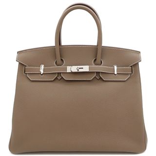 エルメス(Hermes)のエルメス HERMES ハンドバッグ バーキン35 トゴ エトゥープ シルバー金具 グレージュ  X刻印 【保存袋】【中古】(ハンドバッグ)