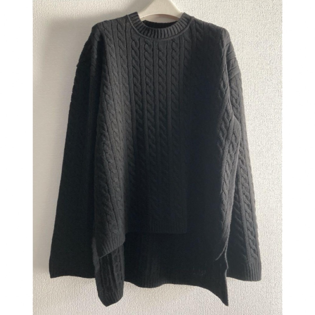 公式低価格 23AWフローレント CABLE KNIT PULLOVER ブラック | skien