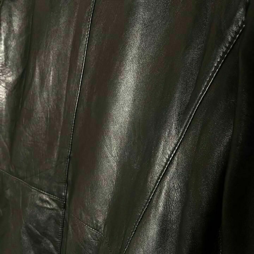 【Henig Furs❗️】ハリウッド超高級ブランドレザーテーラードジャケット黒 レディースのジャケット/アウター(テーラードジャケット)の商品写真