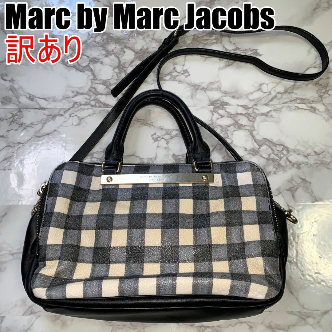 MARC BY MARC JACOBS(マークバイマークジェイコブス)のショルダーバッグ ハンドバッグ 2way チェック #B39 メンズのバッグ(ショルダーバッグ)の商品写真