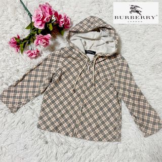 バーバリー(BURBERRY)の【SALE】バーバリーロンドン　パーカー　90cm ノバチェック　キッズ　ベビー(ジャケット/上着)