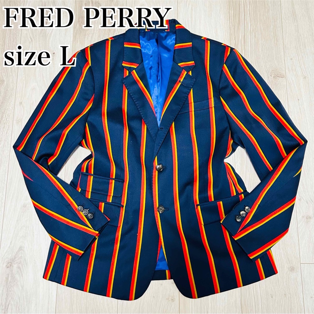 FRED PERRY - 極美品 フレッドペリー ストライプ テーラードジャケット