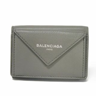 バレンシアガ(Balenciaga)のBALENCIAGA バレンシアガ ペーパー ミニ ウォレット 箔押し グレー コンパクトウォレット 旧ロゴ グリアシエ 三つ折り財布 391446 DLQ0N 1320(財布)