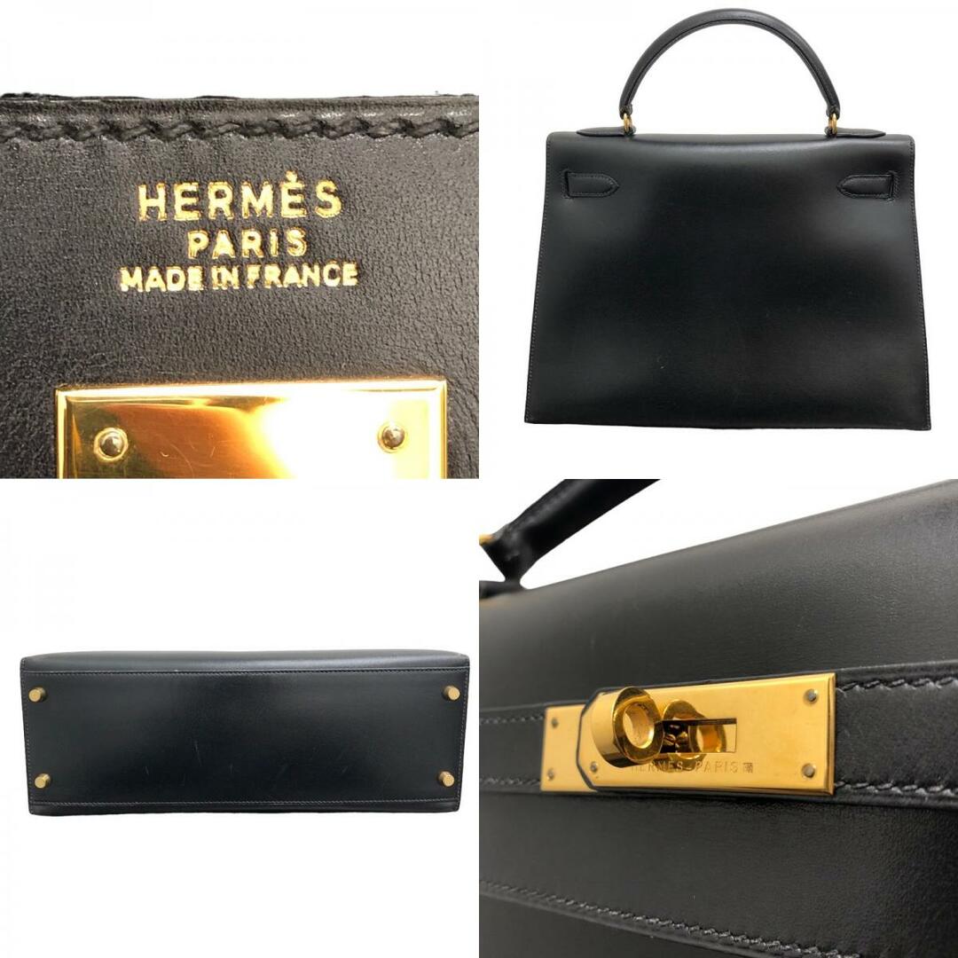 Hermes(エルメス)の　エルメス HERMES ケリー32 外縫い ○Ｚ刻印 ブラック/GD金具 ボックスカーフ レディース ハンドバッグ レディースのバッグ(ハンドバッグ)の商品写真