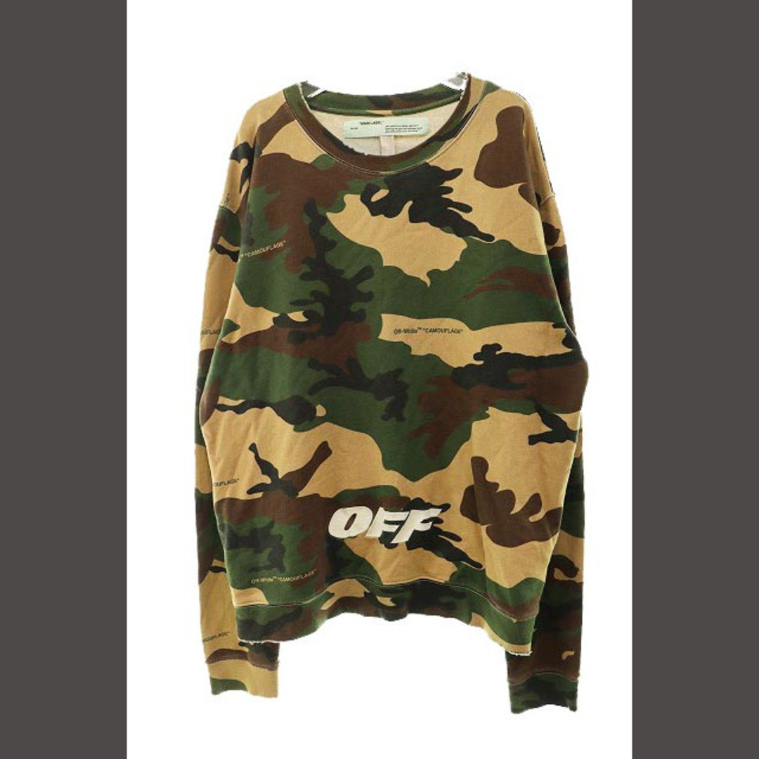 OFF WHITE OMBA025E1819202118AWスウェット シャツ73cm着丈