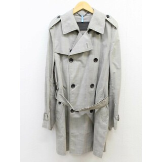 ダーバン(D’URBAN)の【秋物 新入荷】♪D'URBAN/ダーバン♪チェック柄トレンチコート/アウター/長袖 グレー系 レディース Ｌ【中古】春秋 901132(その他)