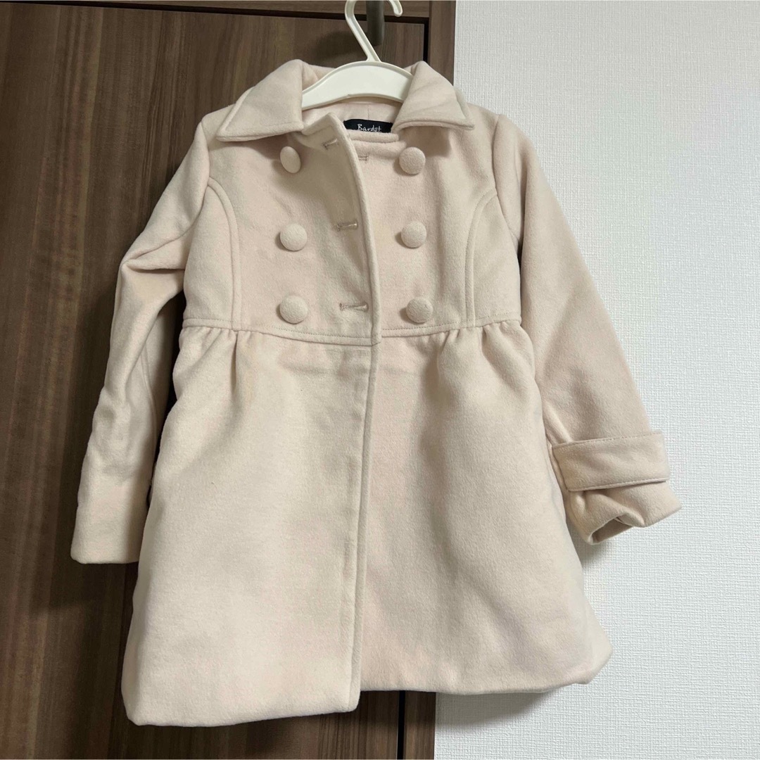 子供服　こどもコート　女の子　95cm ベージュ ロングコート キッズ/ベビー/マタニティのキッズ服女の子用(90cm~)(コート)の商品写真