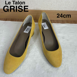 ルタロン(Le Talon)のGRISE ルタロングリーズ　スエード　チャンキーヒールパンプス　24cm(ハイヒール/パンプス)