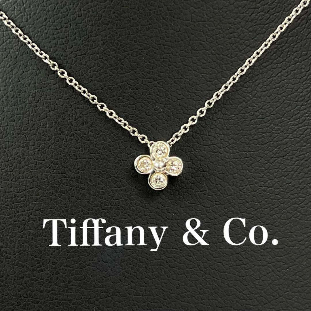 Tiffany & Co. - 【美品】ティファニー ダイヤ ネックレス フラワー