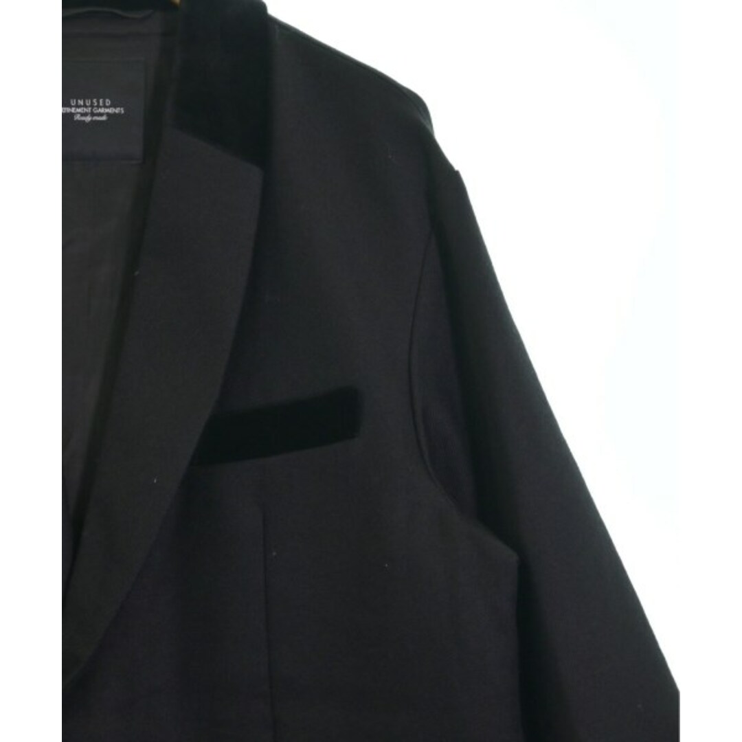 UNUSED(アンユーズド)のUNUSED アンユーズド テーラードジャケット 3(L位) 黒 【古着】【中古】 メンズのジャケット/アウター(テーラードジャケット)の商品写真