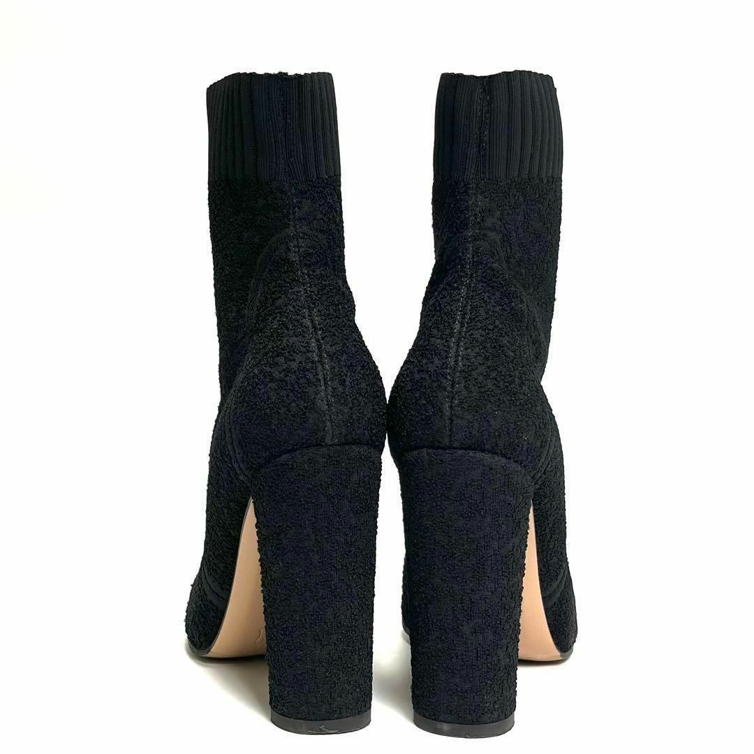 Gianvito Rossi(ジャンヴィットロッシ)の【美品⭐︎付属品完備】ジャンヴィットロッシ　ブーツ　ニット　ヒール　ブラック レディースの靴/シューズ(ブーツ)の商品写真