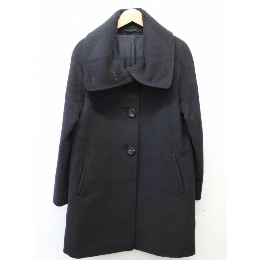 【冬物 新入荷】‡ MAXMARA/マックスマーラ‡ウールコート/アウター/長袖 ブラック/黒 レディース 42  冬 201132