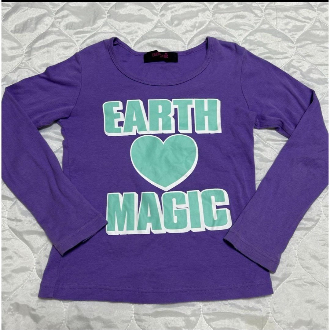 EARTHMAGIC(アースマジック)のアースマジック 130 長袖tシャツ ロンT 130 キッズ/ベビー/マタニティのキッズ服女の子用(90cm~)(Tシャツ/カットソー)の商品写真