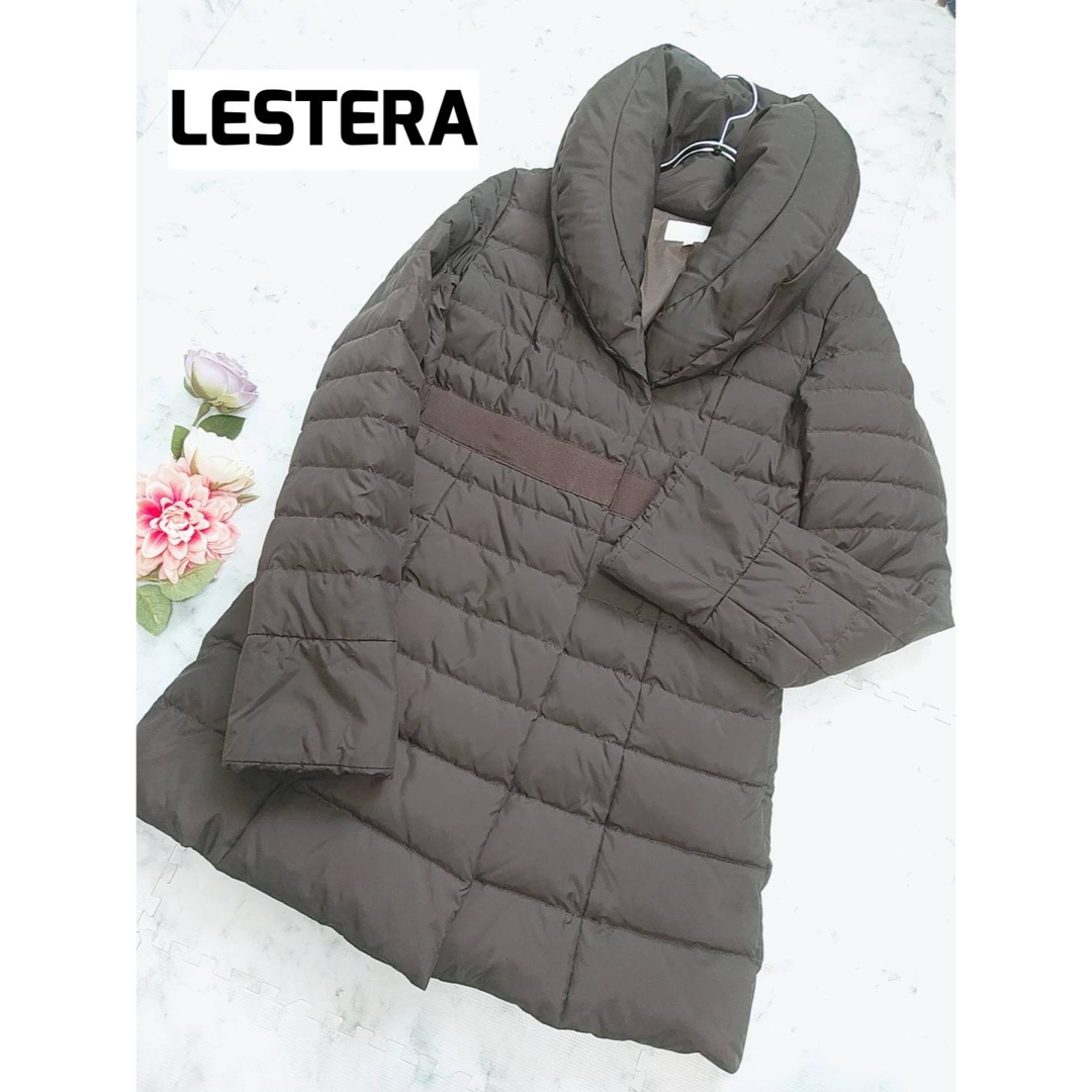 LESTERA レステラ 女優襟 ダウンコート イタリア製 サイズ38 | フリマアプリ ラクマ